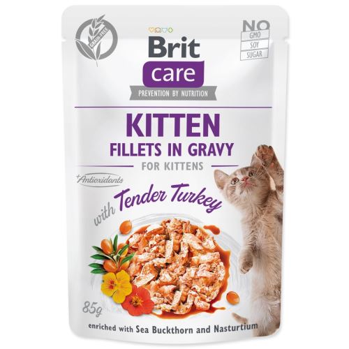 BRIT Care Macskakölyök filé szaftban zsenge pulykával 85 g