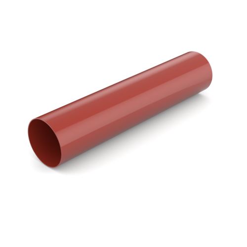 BRYZA Műanyag lefolyó nyak nélkül Ø 110 mm, hossza 3M, piros RAL 3011