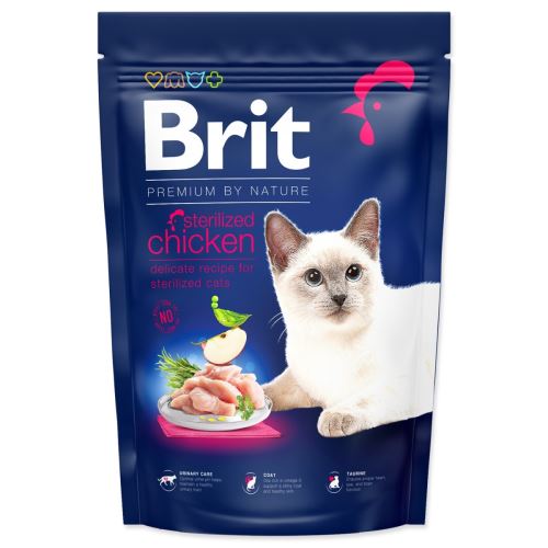 BRIT Premium by Nature Cat Sterilizált csirke 1,5 kg