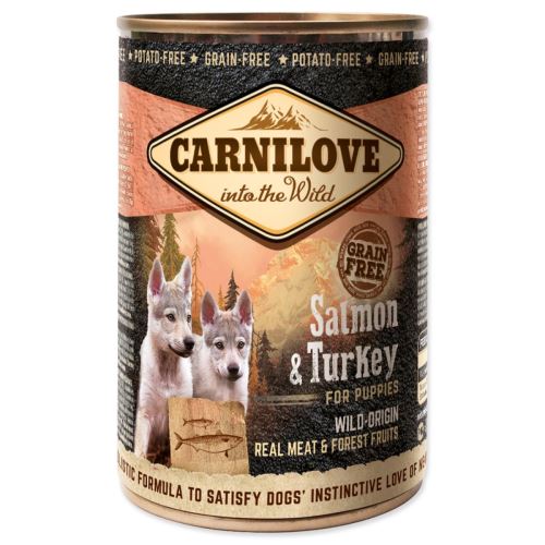 CARNILOVE Puppy vadhúsos lazac és pulyka konzerv 400 g