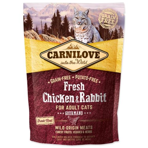 CARNILOVE Fresh Chicken & Rabbit Gourmand felnőtt macskáknak 400 g