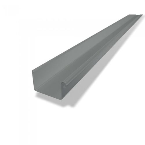 PREFA alumínium szögletes ereszcsatorna, szélesség 120 mm, hossz 3M, világosszürke P10 RAL 7005