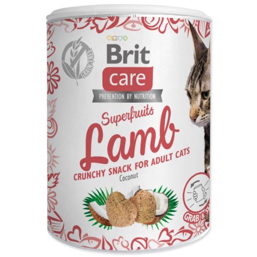 BRIT Care Cat Snack Superfruits bárány kókuszdióval 100 g