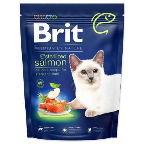 BRIT Premium by Nature Cat Sterilizált lazac 300 g