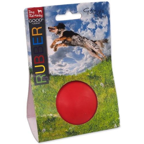Játék DOG FANTASY gumi dobó labda piros 6 cm 1 darab