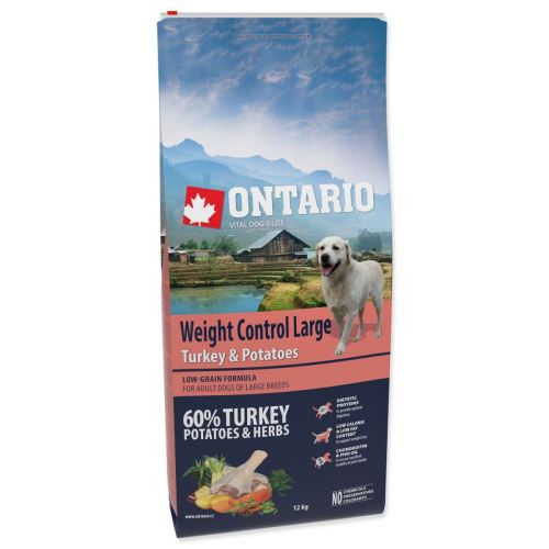 Ontario Large Weight Control pulyka és burgonya 12kg