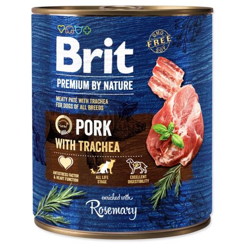 BRIT Premium by Nature sertéshús légcsővel 800 g