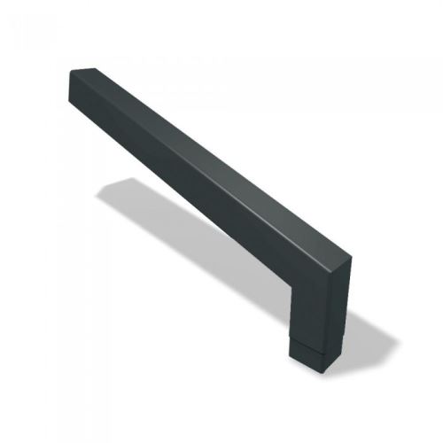 PREFA alumínium négyszögletes könyök 72° hosszú 100 x 100 mm, fekete P10 RAL 9005
