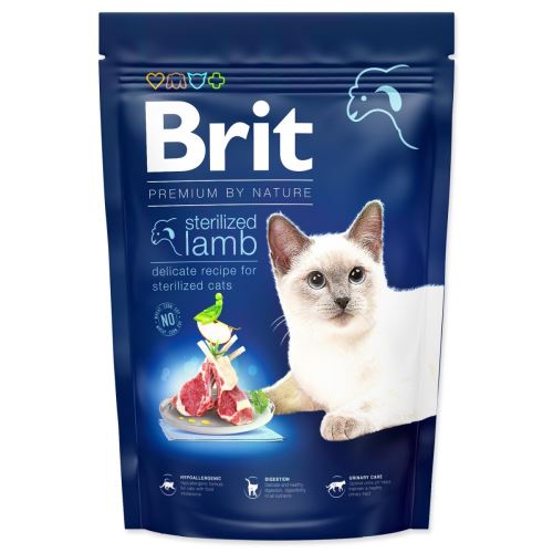 BRIT Premium by Nature Cat Sterilizált bárány 1,5 kg